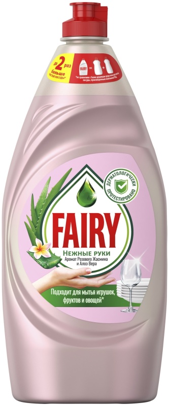 Средство моющ. д/посуды "FAIRY" 900мл Нежные руки роз.жасмин и алоэ вера /12